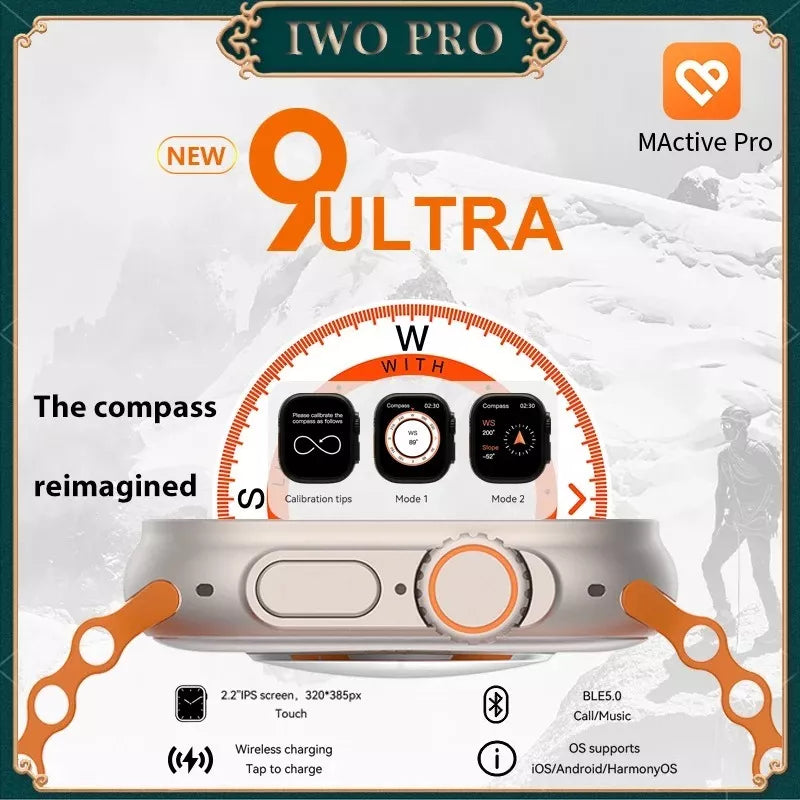 SMARTWATCH ULTRA 9 PRO (W69 ULTRA 49mm) COM JOGOS, GPS TRACK E BUSSOLA - U9  ULTRA REVIEW COMPLETO! 
